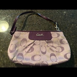 Coach wristlet purple